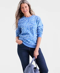 Style & Co Women's Long-Sleeve Crewneck Sweatshirt, Created for Macy's