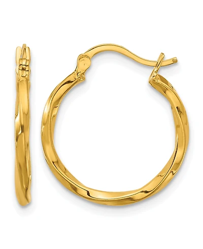 Macy's Twisted Hoop Earrings in 24K Yellow Gold