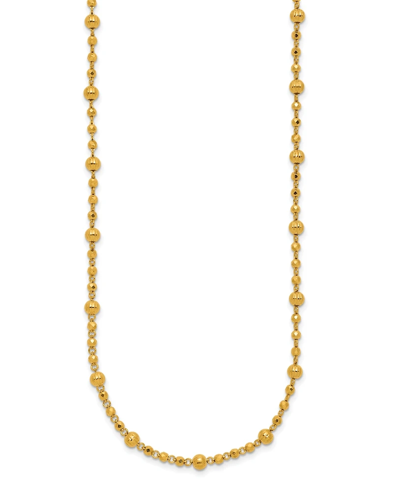 Macy's Beaded Chain Necklace in 24k Yellow Gold