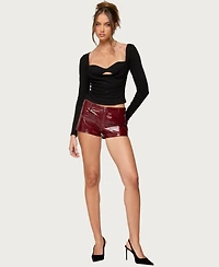 Edikted Women's Oaklyn Layered Bra Cowl Neck Top