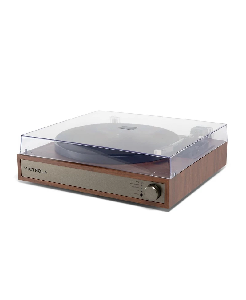 Victrola Harmony Bluetooth Turntable System with Speakers, Walnut