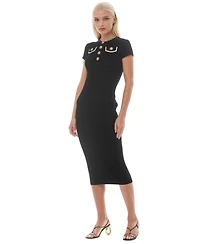 Alexia Admor Women's Rhys Crewneck Ribbed Knit Midi Dress