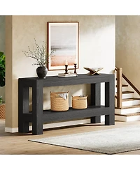 Tribesigns 63-Inch Wood Entryway Table, Long Farmhouse Narrow Console Table for Living Room