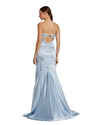 Mac Duggal Women's Strapless Satin Mermaid Gown With Bow Details