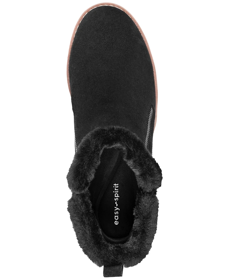 Easy Spirit Women's Jane Round Toe Wedge Booties