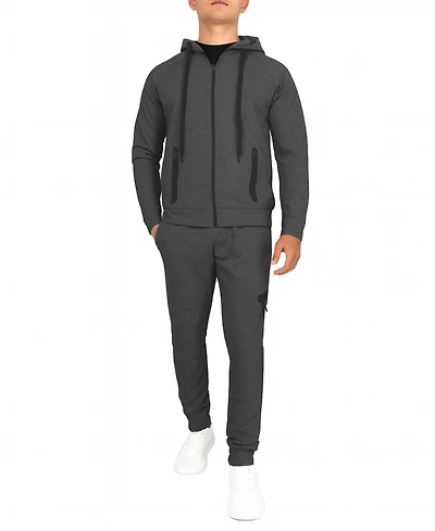 Blu Rock Men's Slim-Fit Tech Fleece Hoodie and Jogger Sweatpants, 2-Piece Set