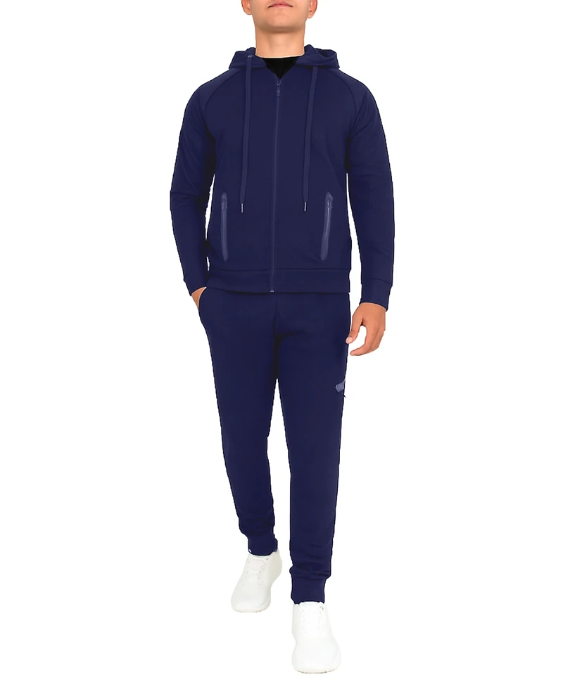 Blu Rock Men's Slim-Fit Tech Fleece Hoodie and Jogger Sweatpants, 2-Piece Set