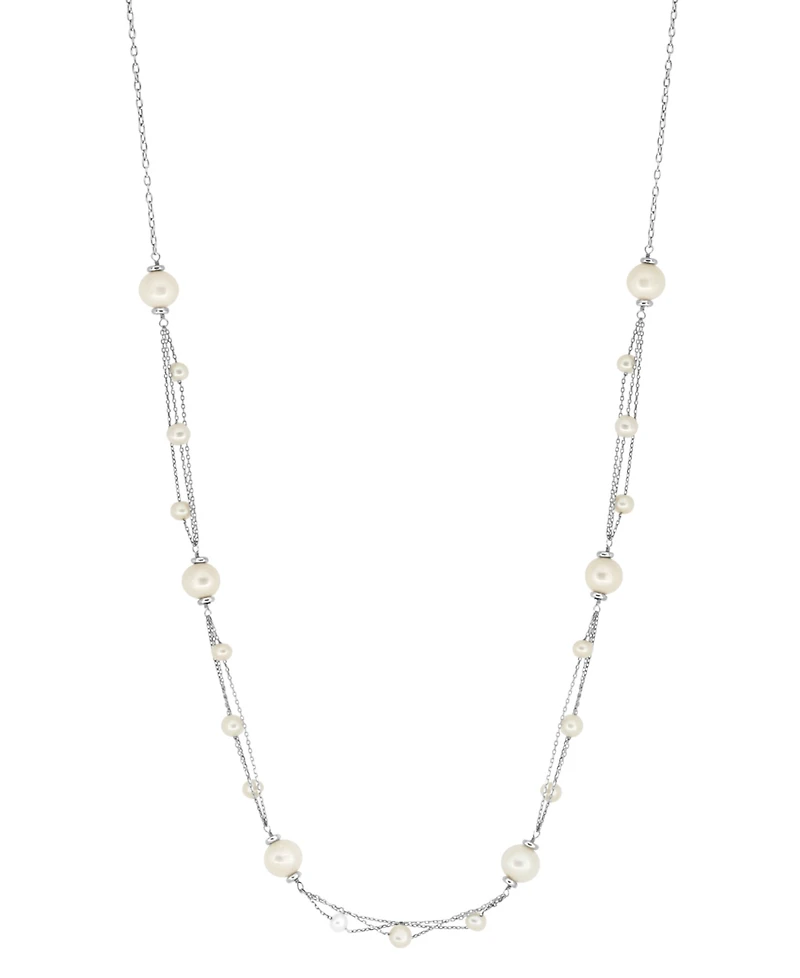 Effy Collection Freshwater Pearl (4-7.5mm) Chain Necklace in Sterling Silver