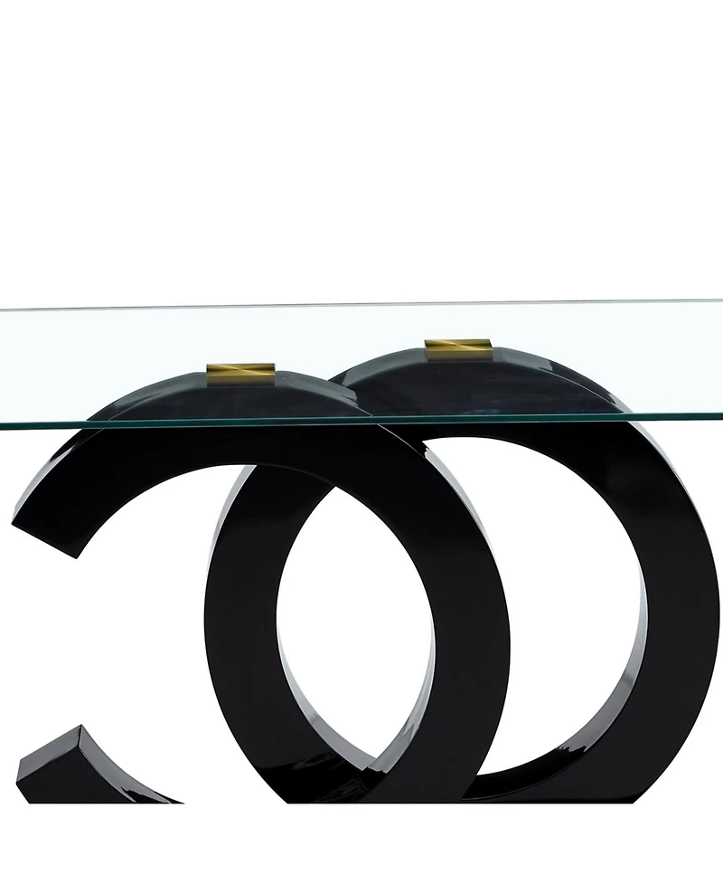 Streamdale Furniture Streamdale Modern minimalist rectangular glass dining table for 6-8 people