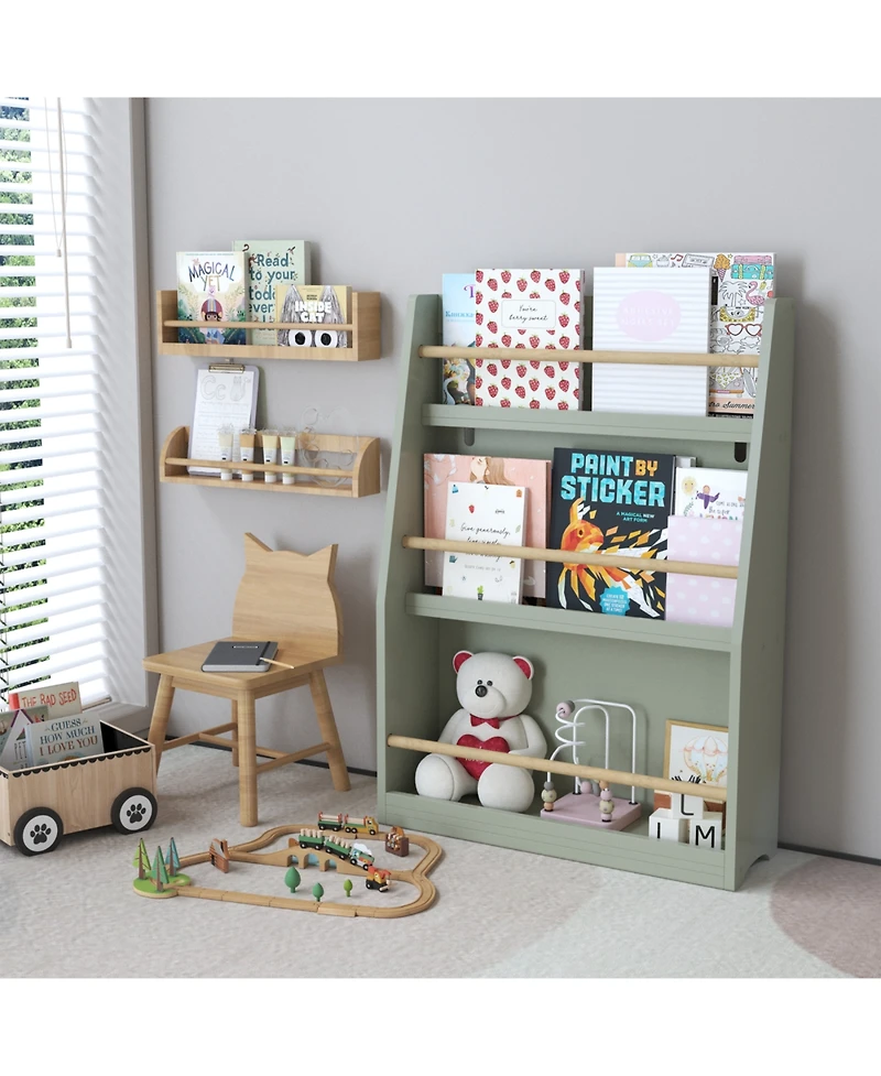Streamdale Furniture Streamdale 3 Tier Kids Book Shelf/Rack for Organized Bedrooms & Playrooms