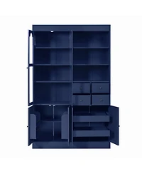 Streamdale Freestanding Buffet with Hutch - Blue, 47.2x15.7x75in