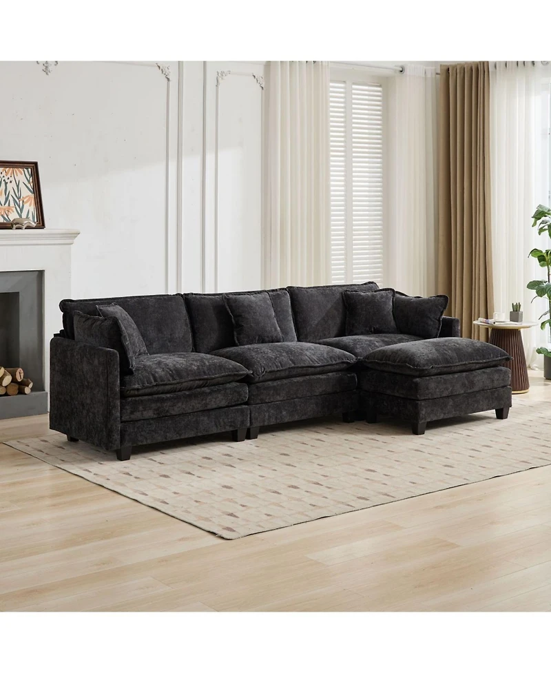 Streamdale Cloud Couch: Flexible, Modular Chenille Sofa for Ultimate Comfort