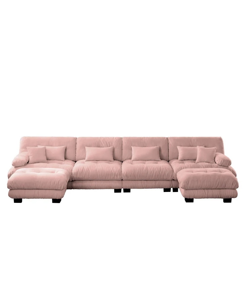 Streamdale Furniture Chenille Bolster Armrest Sofa: Cloud-Like Comfort & Flexible Design