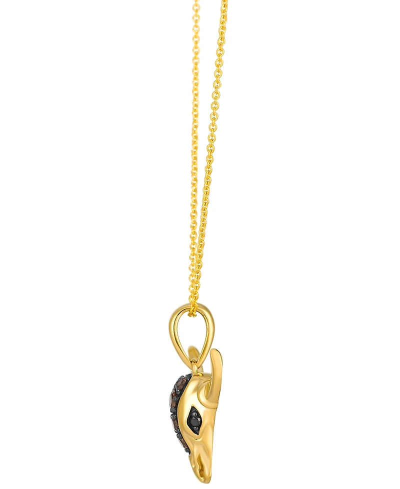 Le Vian Chocolate Diamond (0.20 ct. t.w.) & Blackberry Diamond (0.03 ct. t.w.) Pendant Necklace in 14k Honey Gold