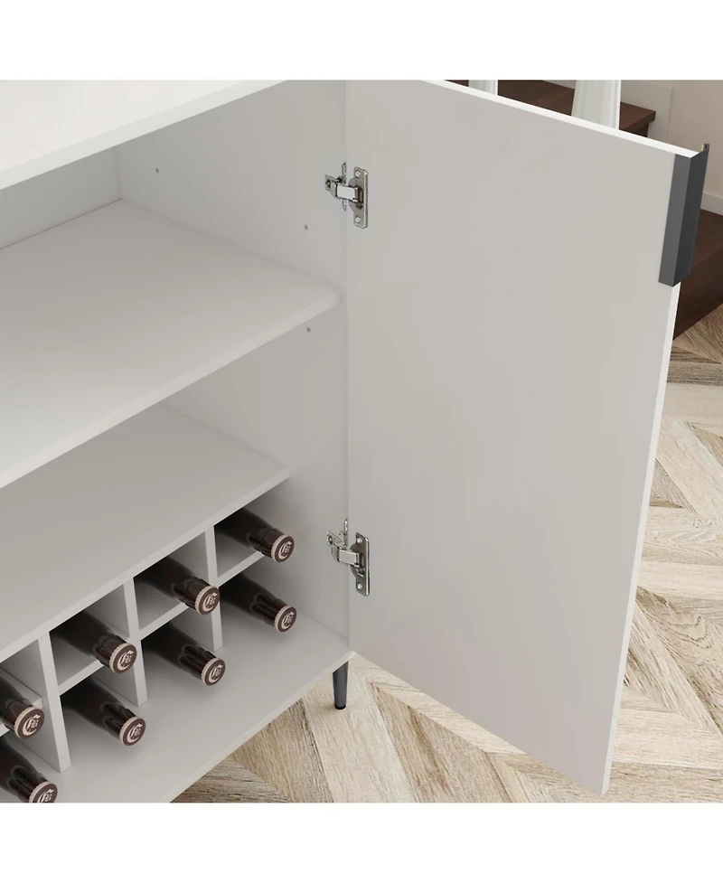 Streamdale Furniture Streamdale Home wine bar cabinet with rack & shelf, modern sideboard buffet