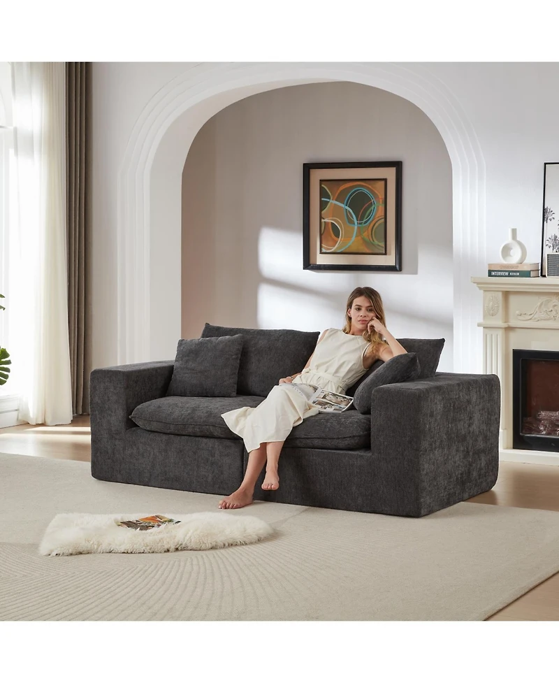 Streamdale Furniture Modern Chenille Cloud Sofa - Freely Combinable & Comfortable