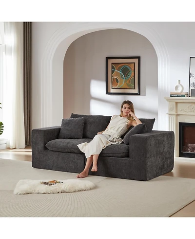 Streamdale Furniture Modern Chenille Cloud Sofa - Freely Combinable & Comfortable