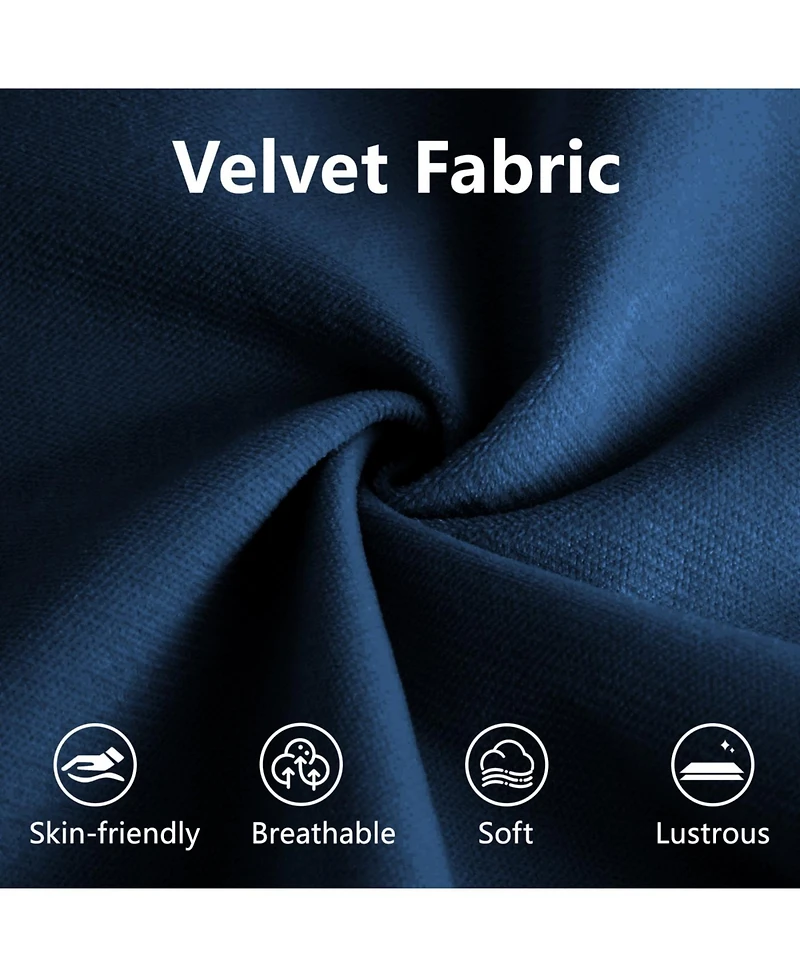 Streamdale Furniture Modern Blue Velvet Two-Seater Sofa with Pillows