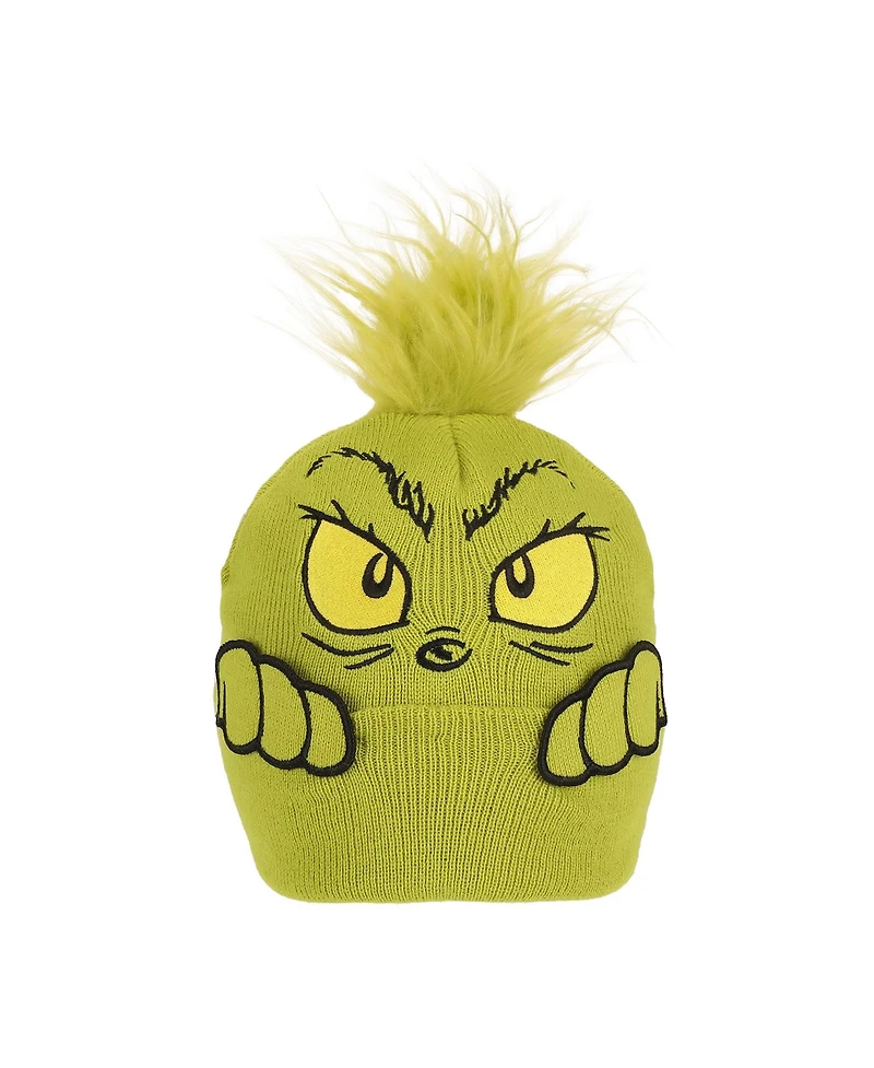 The Grinch Men's Peekaboo Hands Green Cuff Beanie