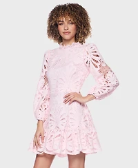 Alex & Sophia Women's Mock Neck Short Dress