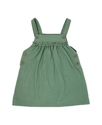 Baby Mode Girls' Fall Sprigs Print Jumper, Bodysuit and Headband, 3-Piece Set