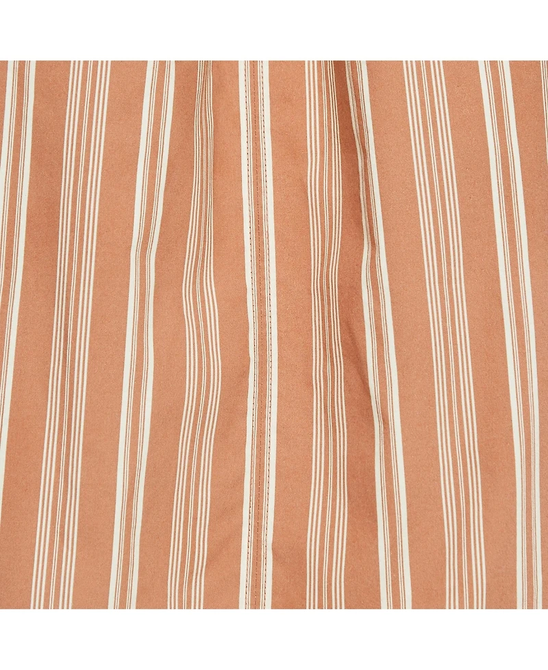 Pre-Owned Chloe Women's Brown Stripe Print Silk Neck Tie Up Top