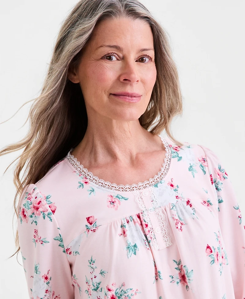 Charter Club Women's Cotton Printed Nightgown, Exclusively at Macy's
