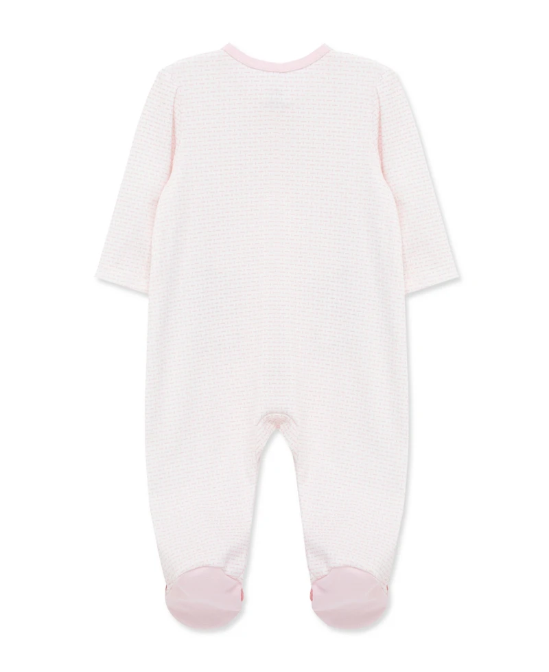 Little Me Baby Girls' Lovely Pups Footed Coverall