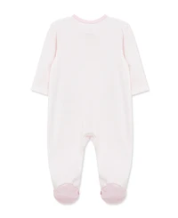 Little Me Baby Girls' Lovely Pups Footed Coverall