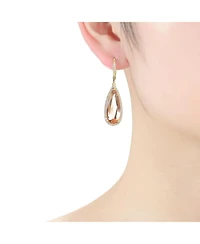 Elegant Teardrop Shaped Earrings with A Cubic Zirconia Middle Stone