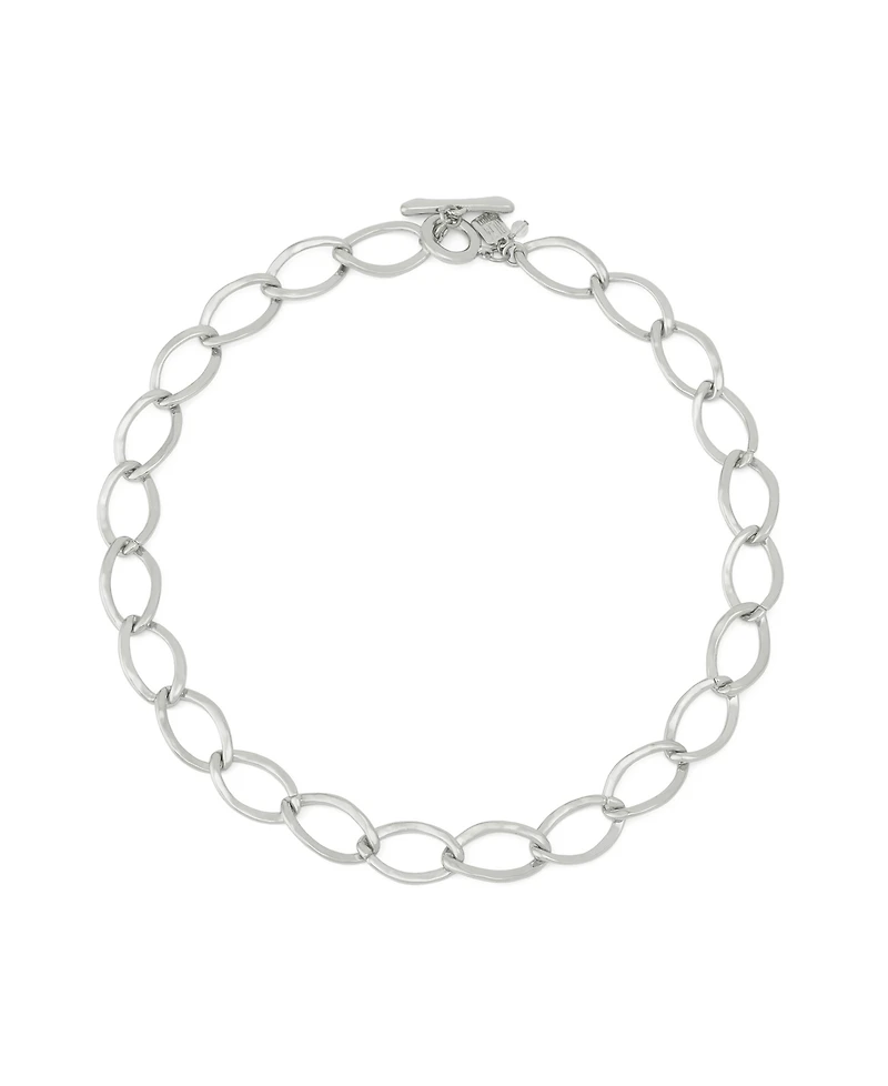 Robert Lee Morris Soho Silver Link Collar Necklace