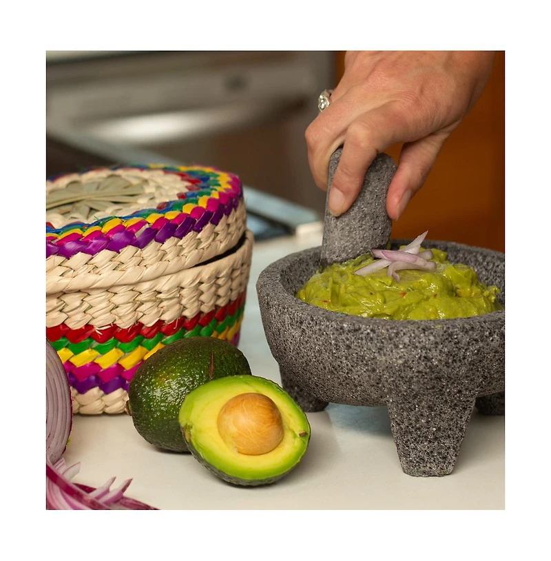 Verve Culture Molcajete in Tortila Basket