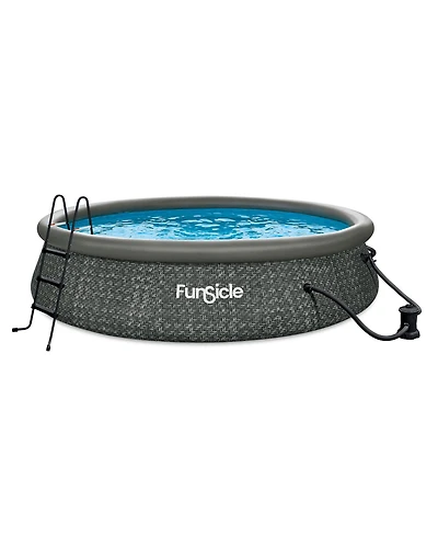 Funsicle 14' x 36" QuickSet Ring Top Above Ground Swimming Pool, Herringbone