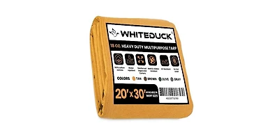 White Duck Outdoors 18 oz. Canvas Tarp 20x30 Tan