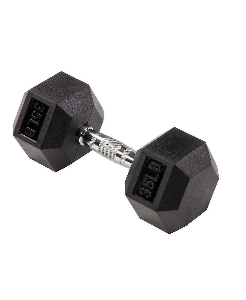Signature Fitness Hex Dumbbells Strength Training Workout Equipment Set, 35 lbs