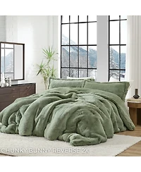 Coma Inducer 1,100 Bunnies Chunky Bunny Reverse 2-Pc. Oversized Comforter Set, Calming Sage