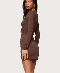 Edikted Women's Nia Cutout Pendant Mini Dress