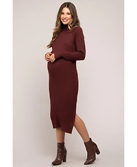 Pinkblush Maternity Long Sleeve Sweater Dress