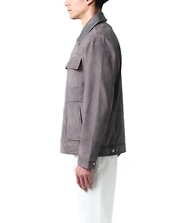 Velez Men's Leather Detail Suede Jacket