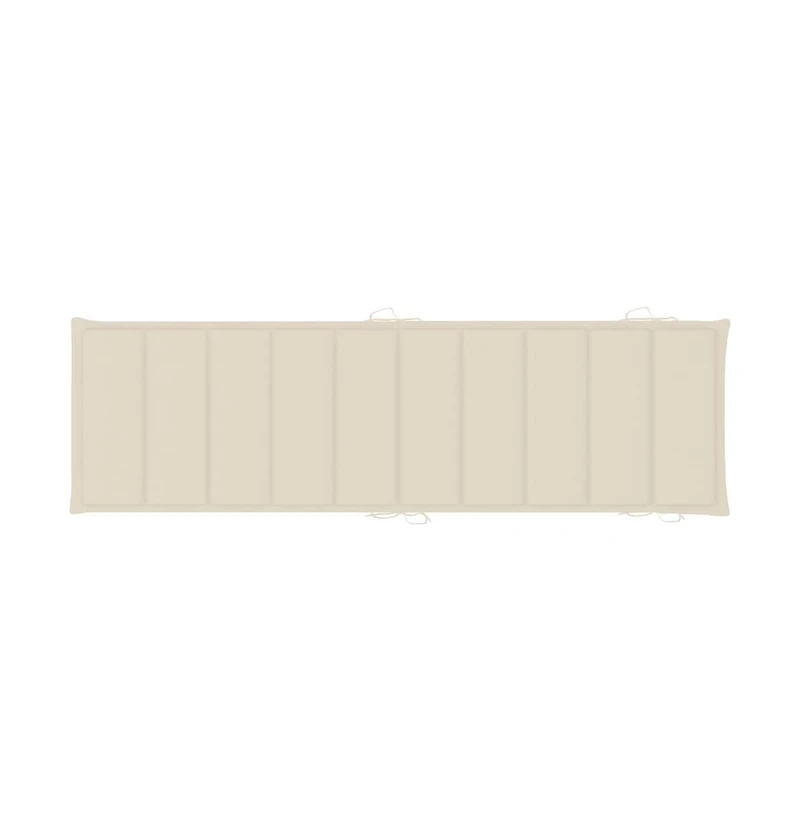 VidaXL Sun Lounger Cream Solid Acacia Wood Adult Foldable