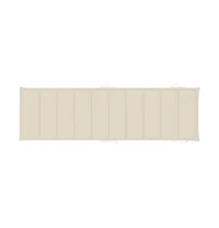 VidaXL Sun Lounger Cream Solid Acacia Wood Adult Foldable