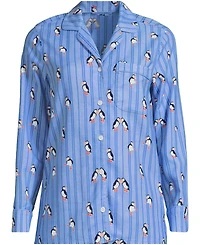 Lands' End Women's Long Sleeve Print Flannel Pajama Top
