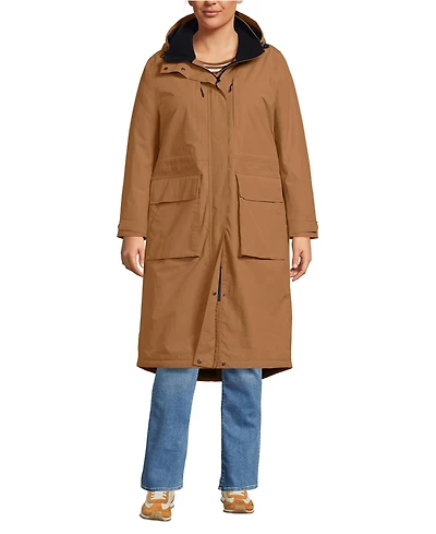 Lands' End Plus Squall Waterproof Insulated Winter Stadium Maxi Coat