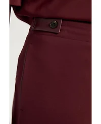 Karen Millen Women's Ponte Pu Wide Leg Pants.