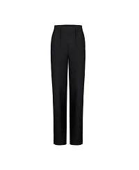 Pcfg Men's Jet Black Cotton-Rayon Blend Suit Pants