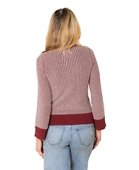 Hope & Henry Women's Organic Tweed Stitch Turtleneck Sweater