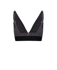 Pcfg Women's Polyamide-Blend Cropped V-Neck Active Top