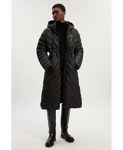 Karen Millen Women's Packable Knee Length Coat