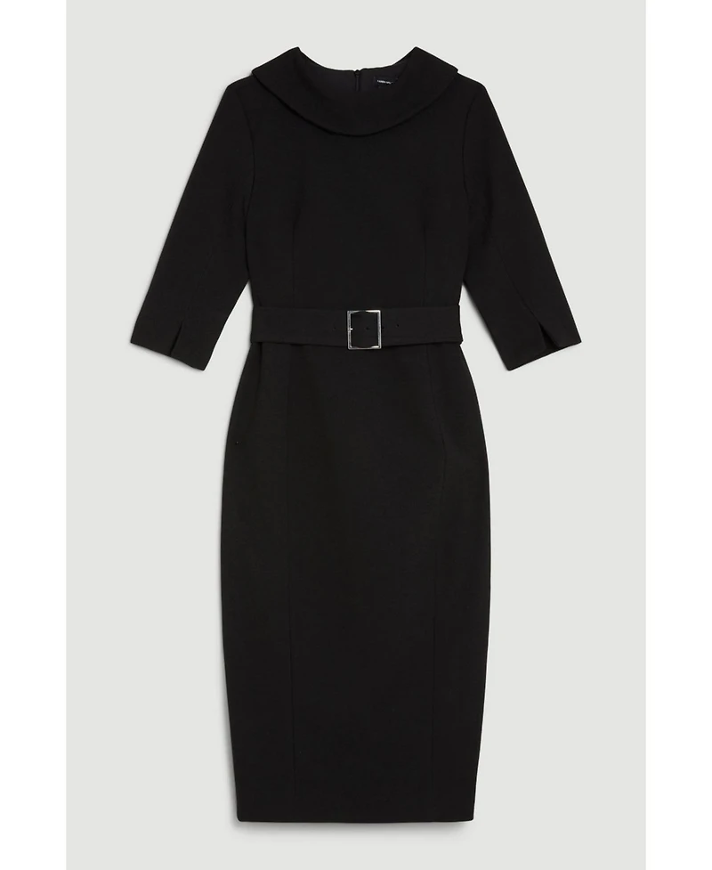 Karen Millen Women's Roll Neck Pencil Midi Dress