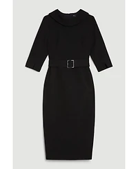 Karen Millen Women's Roll Neck Pencil Midi Dress